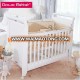 Baby cot bed prices cost-effective, movable modern wooden cot design