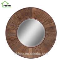 FN-1754 Realcimed Wood Mirror Round Wall Mirror