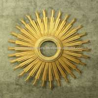 Antique Gold Leaf Frame Wall Mirror - Helios Series