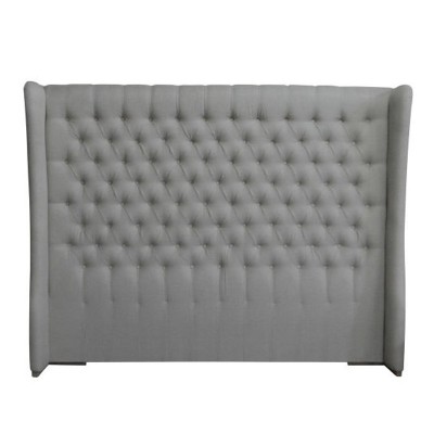 Natural Linen And weathered Oak Headboard King Size