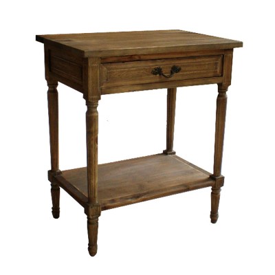 French Country Industrial Style Oak Besides Table-1 Drawer